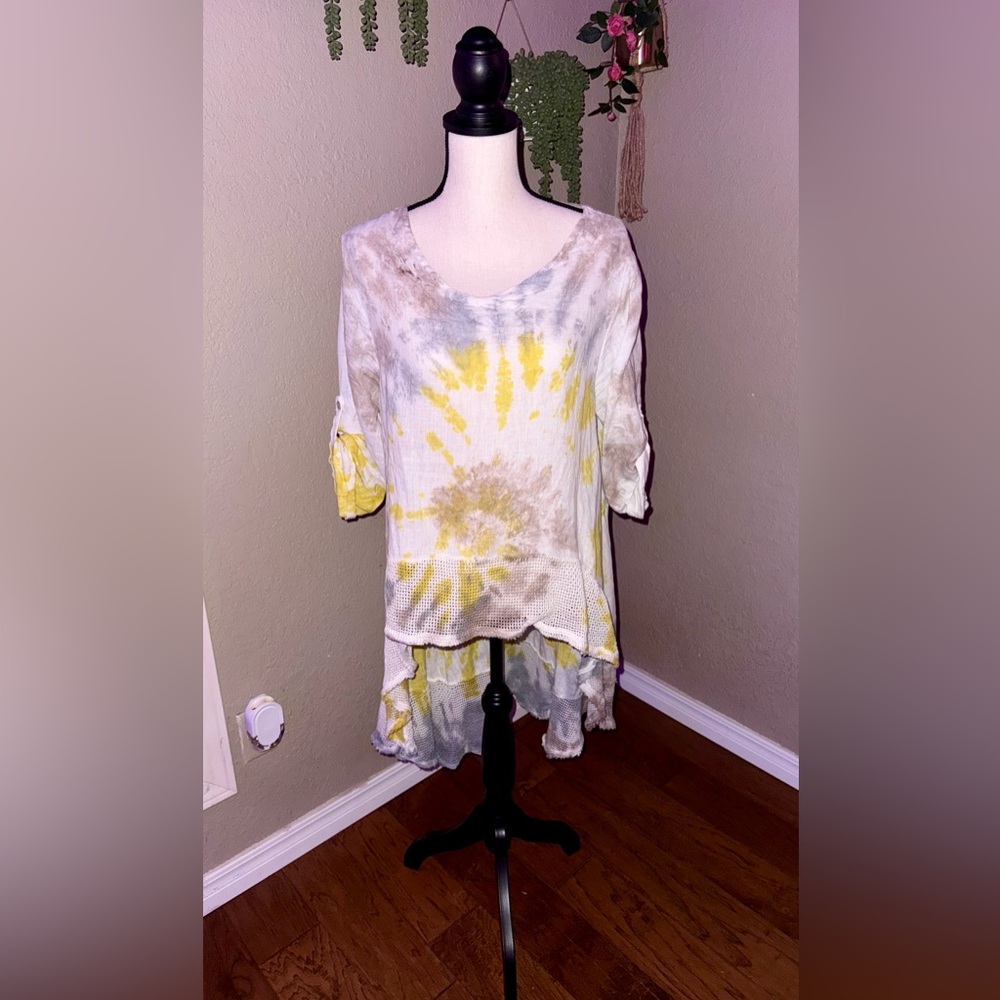 Women’s S Belle France Tie-Dye Boho Tunic (Excellent Condition, Gently Used) - Picture 5 of 7